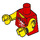 LEGO rot Gong und Guitar Rocker Minifig Torso (973 / 88585)