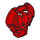 LEGO rouge H Icon avec Coller 3.2 (92199)