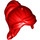 LEGO rot Haar mit Pferdeschwanz und Bangs (18640 / 92257)