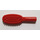 LEGO rot Hairbrush mit kurzem Griff (10mm) (3852)