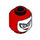 LEGO rot Harley Quinn mit Gerundet Collar Minifigure Kopf (Sicherheitsbolzen) (3274 / 106216)
