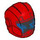 LEGO Rood Helm met Smooth Voorkant met Hourglass en Pixels (28631 / 102992)