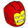 LEGO Red Helmet with Smooth Front with Iron Man Classic Yellow Mask (28631 / 29050)