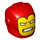 LEGO Rosso Casco con Liscio Anteriore con Iron Uomo Classic Giallo Maschera (28631 / 29050)