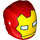 LEGO Rosso Casco con Liscio Anteriore con Iron Uomo Juniors Maschera (28631 / 106849)