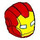 LEGO Red Helmet with Smooth Front with Iron Man Juniors Mask (28631 / 106849)