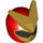 LEGO Red Helmet with Super Warrior Decoration