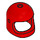 LEGO rouge Casque avec Épais Chin Strap (50665)