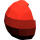 LEGO rot Hemisphere 2 x 2 Hälfte (Minifig Helm) (39695 / 61287)