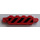 LEGO Red Hinge Brick 1 x 4 Locking Double with Black and Red Danger Stripes Pattern on Both Sides Sticker (30387)