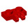LEGO rouge Charnière assiette 1 x 2 Verrouillage avec Dual Les doigts (50340 / 60471)