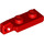 LEGO Red Hinge Plate 1 x 2 Locking with Single Finger on End Vertical without Bottom Groove (44301 / 49715)