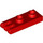 LEGO Red Hinge Plate 1 x 2 with 3 fingers and Hollow Studs (4275)