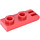 LEGO Red Hinge Plate 1 x 2 with 3 fingers and Hollow Studs (4275)