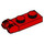 LEGO Rood Scharnier Plaat 1 x 2 met Vergrendelings Vingers met groef (44302)