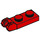 LEGO Rood Scharnier Plaat 1 x 2 met Vergrendelings Vingers zonder groef (44302 / 54657)