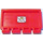 LEGO Rood Scharnier Tegel 2 x 4 met Ribs met Mail Envelope Sticker (2873)