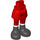 LEGO Red Hip with Basic Curved Skirt with Red Legs and Black Boots with Thick Hinge (92820)