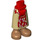 LEGO Rood Heup met Medium Skirt met Rood Moana Bloemen (59794)