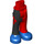 LEGO Rood Heup met Pants met Rood en Zwart Poten en Blauw Shoes (16985)