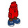 LEGO Red Hip with Shorts with Cargo Pockets with Dark Blue shoes (2268)