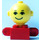 LEGO rot Homemaker Figure mit Gelb Kopf