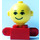 LEGO Red Homemaker Figure with Yellow Head