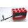 LEGO rouge Tuyau Reel 2 x 4 x 2 Titulaire avec Spool et String et Light grise Tuyau Nozzle