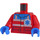 LEGO Rood Ziekenhuis Piloot Minifiguur Torso (973 / 76382)