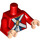 LEGO rouge Imperial Torse avec blanc Straps et Knapsack sur Backside Modèle, rouge Bras, Light Flesh Mains (76382 / 88585)