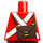 LEGO Rojo Imperial Torso con Blanco Straps y Knapsack en Backside Patrón, sin brazos (973)