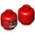 LEGO rot Infearno Minifigure Kopf (Einbau-Vollbolzen) (3626 / 18282)