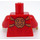 LEGO Czerwony Iron Pająk - Czarny Outlined Gold Emblem Minifigurka Tułów (973 / 76382)