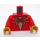 LEGO Czerwony Iron Pająk - Czarny Outlined Gold Emblem Minifigurka Tułów (973 / 76382)