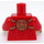 LEGO rouge Iron Araignée - Noir Outlined Gold Emblem Minifig Torse (973 / 76382)