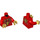 LEGO Röd Iron Spindel - Svart Outlined Gold Emblem Minifigur Kropp (973 / 76382)