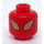 LEGO Rød Iron Spider - Sort Outlined Gold Emblem Minifigur Hoved (Forsænket solid knops) (3626 / 68084)