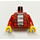 LEGO Rojo Chaqueta con Striped Camisa Torso (973 / 76382)