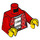 LEGO Rojo Chaqueta con Striped Camisa Torso (973 / 76382)