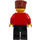 LEGO Rojo Chaqueta zipper pockets y classic Espacio logo Town Minifigura