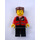 LEGO Röd Jacka zipper pockets och classic Rymd logotyp Town Minifigur