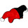 LEGO rot Jester Hut mit Weiß Pom Pons (12236 / 62994)
