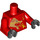 LEGO rot Kai DX mit Drachen Print Torso (973 / 76382)