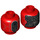 LEGO rot Kessel Operations Droid Minifigure Kopf (Einbau-Vollbolzen) (3626 / 38499)