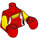 LEGO Red Kickboxer Girl Minifig Torso (973 / 97149)