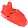 LEGO rouge Grand Figure Foot 3 x 7 x 3 (90661)