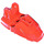 LEGO Red Large Figure Foot 3 x 7 x 3 (90661)