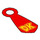 LEGO rouge Grand Tie Chiffon avec Jaune &#039;DK&#039; (104352)