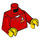 LEGO Red LEGOLAND Staff Minifig Torso (973 / 76382)
