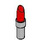 LEGO Rood Lipstick met Medium Stone Grijs Handvat (25866 / 93094)